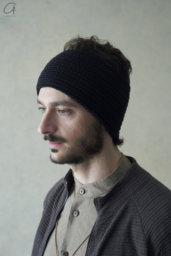 DEVOA 24 spring and summer knitted headscarf TK-KC20 black